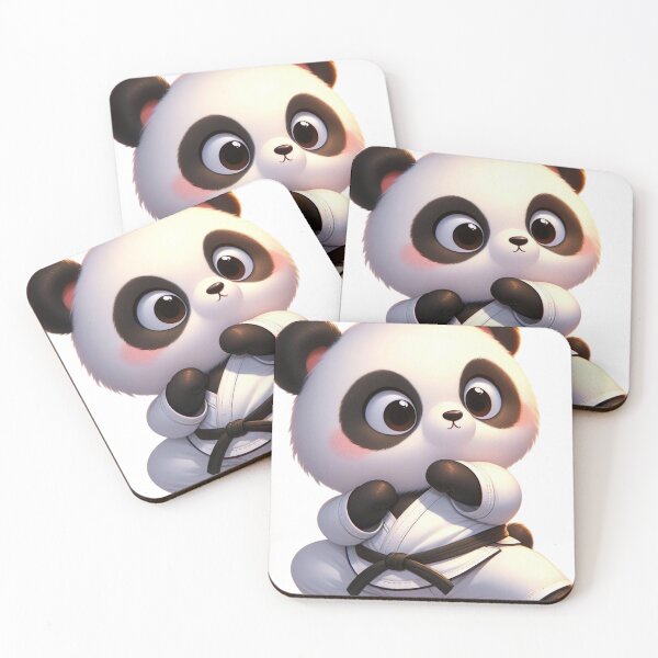 Item preview, "Cute Panda Martial Arts: Enchanting White Background Mastery" designed and sold by Huycao211.