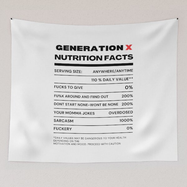 Item preview, Información nutricional de Generación X designed and sold by Joecool68.