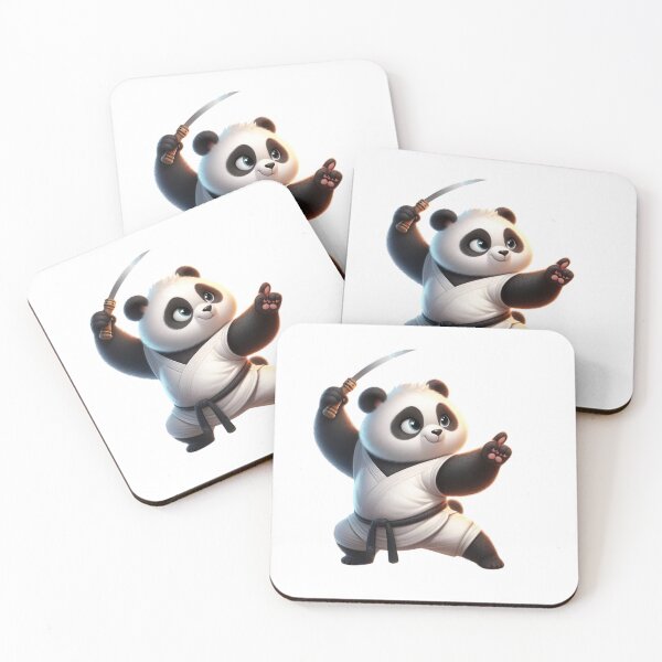 Item preview, "Cute Panda Martial Arts: Enchanting White Background Mastery" designed and sold by Huycao211.