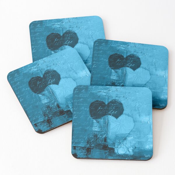 Item preview, Hearts in deep azure satin - series 2 (87) designed and sold by a3-studio.