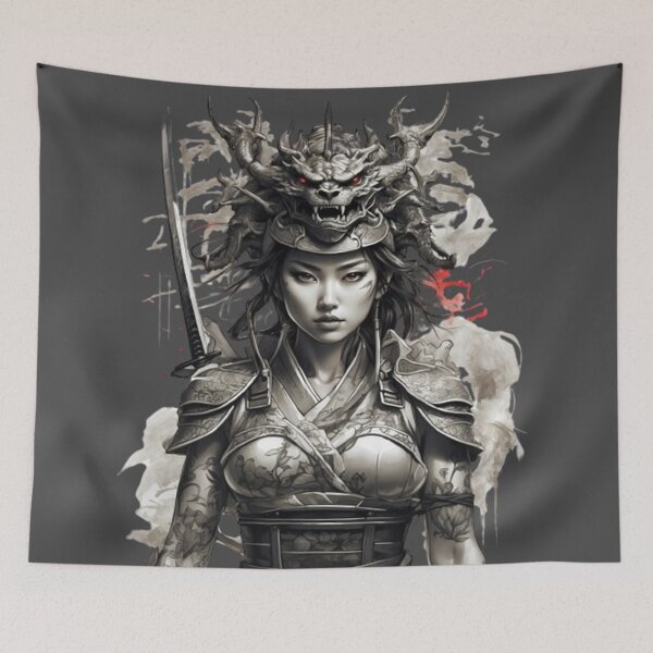 Item preview, Japanese Sumurai Fighter Martial Arts Blurred  Dragon designed and sold by Chonguissa Fashion.