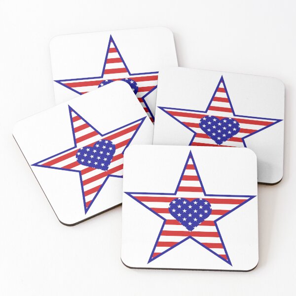 Item preview, USA Star And Heart designed and sold by MarzenaKa.