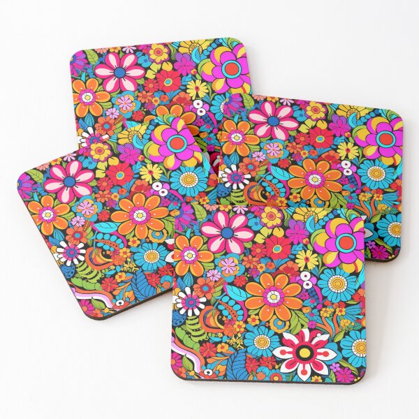 Item preview, Psychedelic Flowers Pattern designed and sold by GrinGalore.