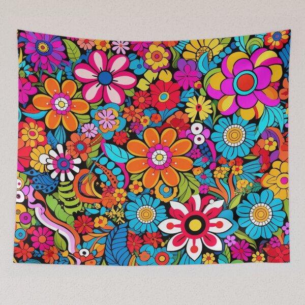 Item preview, Psychedelic Flowers Pattern designed and sold by GrinGalore.