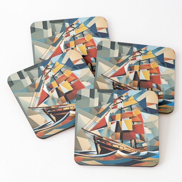 Item preview, Cubist Sailing the Seas designed and sold by Jessica McFall.