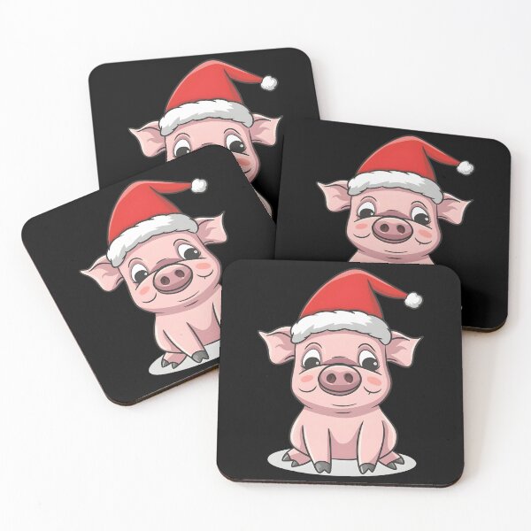 Item preview, Cute Christmas pig in Santa hat designed and sold by Antomiko Design Studio.