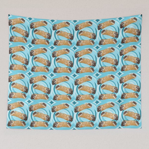 Item preview, Cannoli Cool with Blue Twirl Background designed and sold by HoorayDesigns.