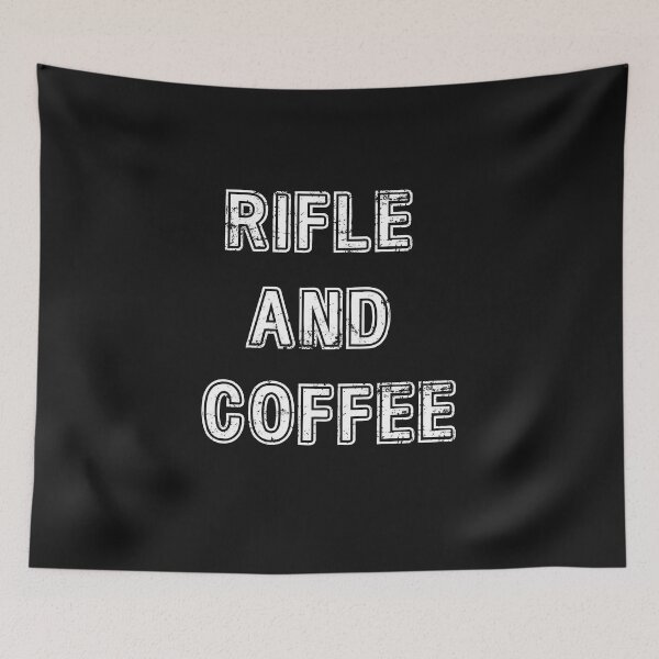 Item preview, rifle and coffee designed and sold by Harmatija Studio.