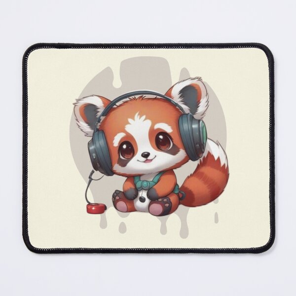 Item preview, Cute little red panda bear in a kawaii comic look designed and sold by Ecmoprints.