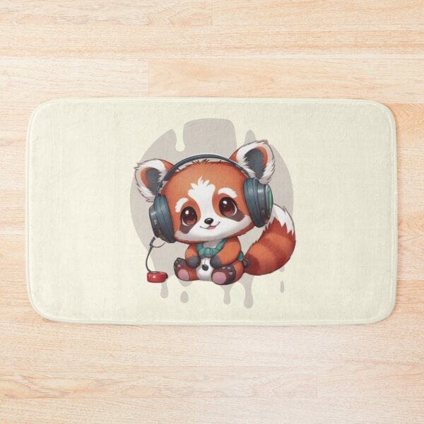Item preview, Cute little red panda bear in a kawaii comic look designed and sold by Ecmoprints.