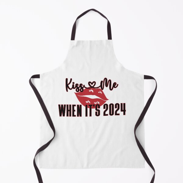 Item preview, Kiss Me When It's 2024 - Red Lips and Romantic New Year Celebration (Black and Red Design) designed and sold by Spiprinto.