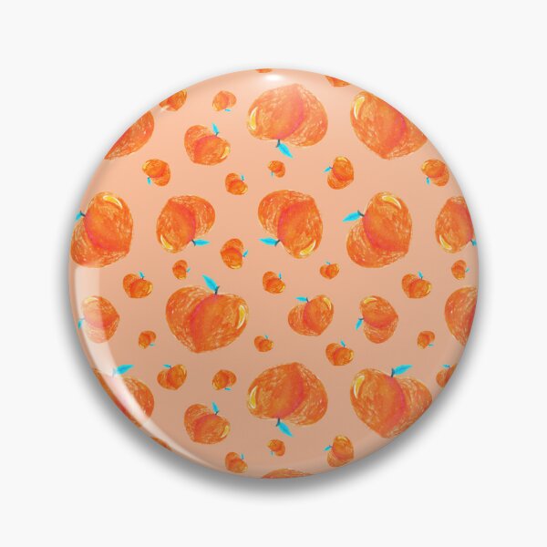 Artikelvorschau, Handgezeichnetes Pfirsichmuster auf Pantone Peach Fuzz-Hintergrund entworfen und verkauft von Negin Mf Designs.