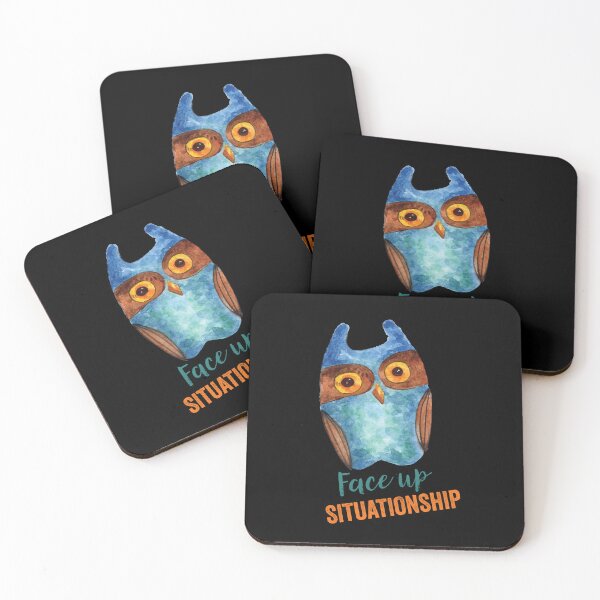 Item preview, Face Up Situationship – Funny Owl With Wise Inscription designed and sold by PavoPlumaA.