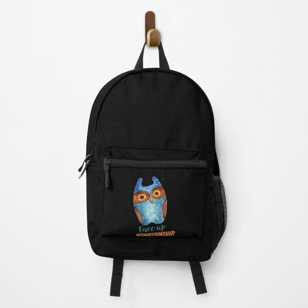 Item preview, Face Up Situationship – Funny Owl With Wise Inscription designed and sold by PavoPlumaA.