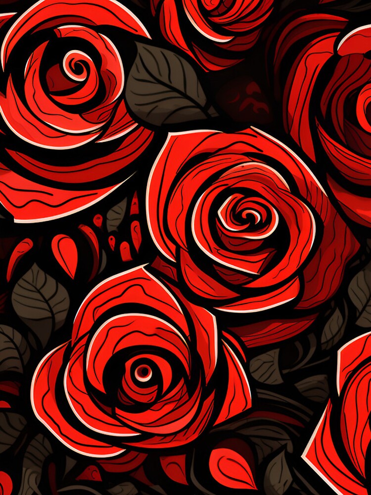 Thumbnail 4 of 4, iPhone Case, Pattern of Roses designed and sold by Sp3ctrumOfColor.