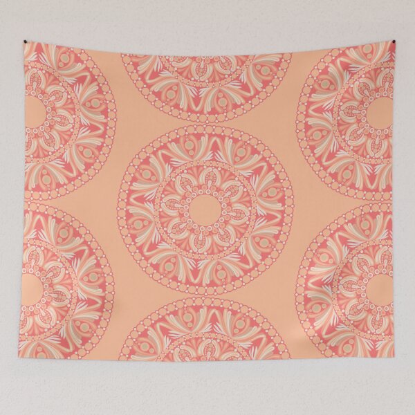 Item preview, Parfait Peach Plethora Polka Dot Mandala designed and sold by Triplicate Limited.