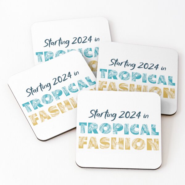 Item preview, Starting 2024 in Tropical Fashion - New Year Celebration (Darker Design) designed and sold by Spiprinto.