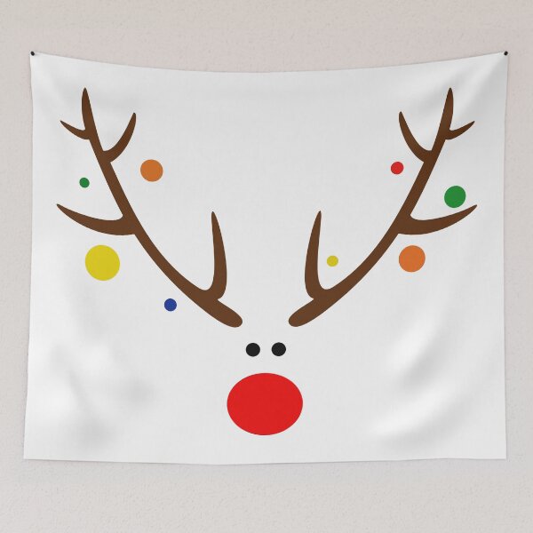 Item preview, Stylised reindeer with Christmas decorations designed and sold by tentihandmade.