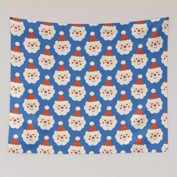 Item preview, Santa Claus Retro Bold Blue designed and sold by susycosta.