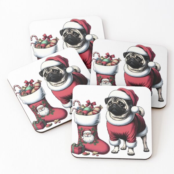 Item preview, Santa Pug's Snowy Surprise designed and sold by EpicPaws.