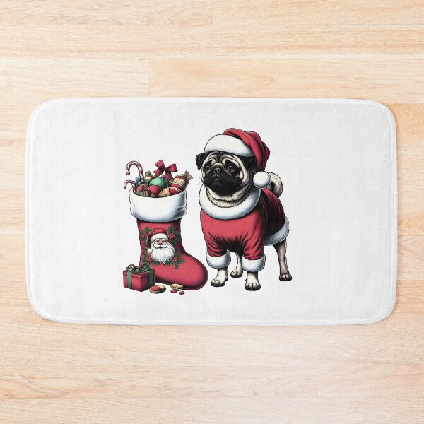 Item preview, Santa Pug's Snowy Surprise designed and sold by EpicPaws.