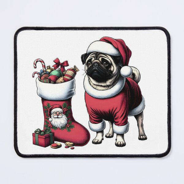 Item preview, Santa Pug's Snowy Surprise designed and sold by EpicPaws.