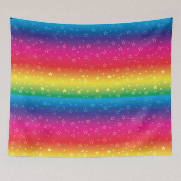 Item preview, Pattern of rainbow colors and stars designed and sold by LuckyCreative.