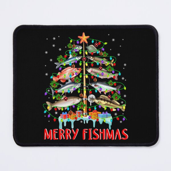 Item preview, Merry Fishmas Christmas Tree Fish with Lights Funny Fishing designed and sold by Smix Pixels.