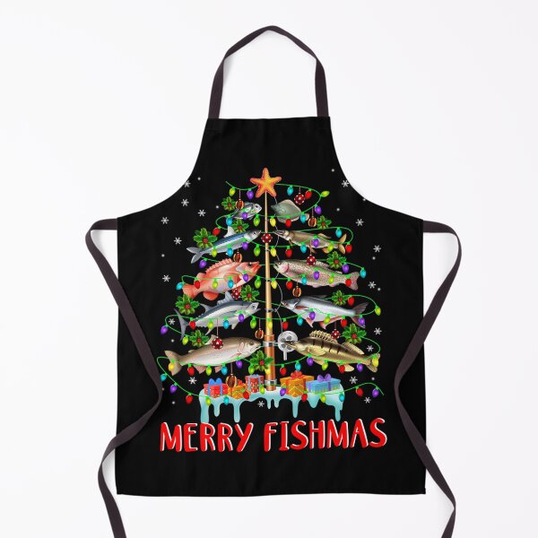Item preview, Merry Fishmas Christmas Tree Fish with Lights Funny Fishing designed and sold by Smix Pixels.