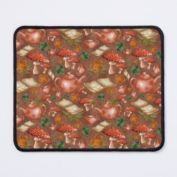 Item preview, Watercolor Cottage Core Print, Terracotta Background designed and sold by serafineaandd.