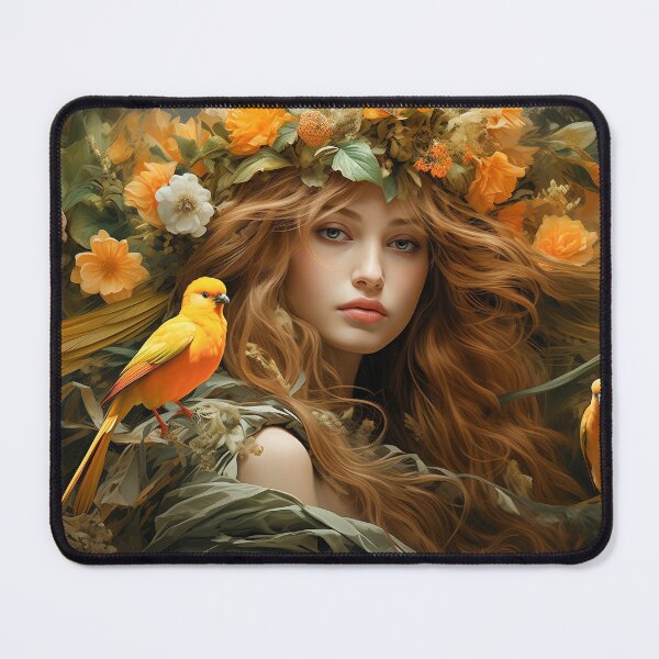 Item preview, Muse with Floral Crown in a Whimsical World designed and sold by soulofalion.