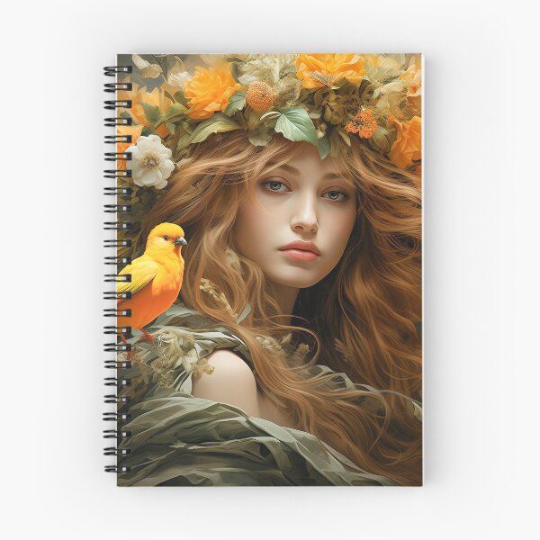 Item preview, Muse with Floral Crown in a Whimsical World designed and sold by soulofalion.