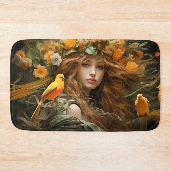 Item preview, Muse with Floral Crown in a Whimsical World designed and sold by soulofalion.