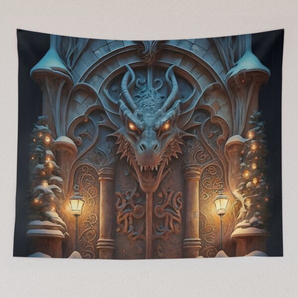 Item preview, Christmas Lights And Gargoyle Dragon Doorway designed and sold by DragonRealms.