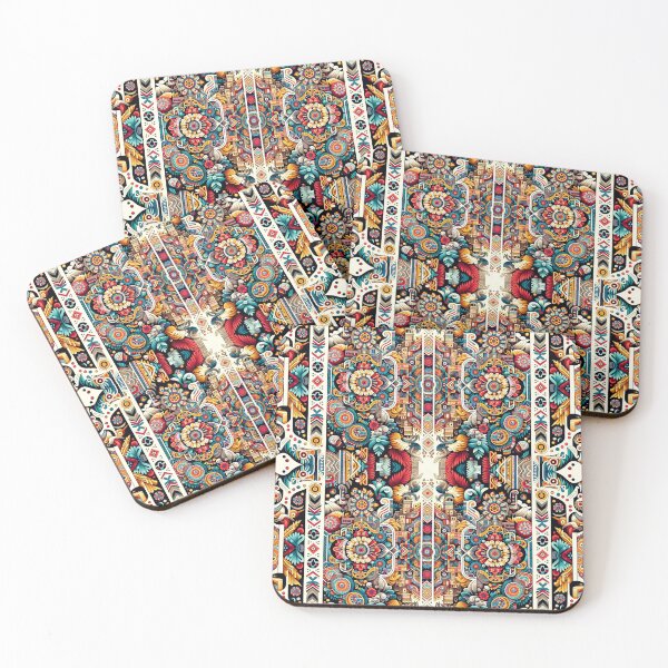 Item preview, Peruvian Vibrancy: Symmetrical Floral Tapestry designed and sold by ARVA-Digital.