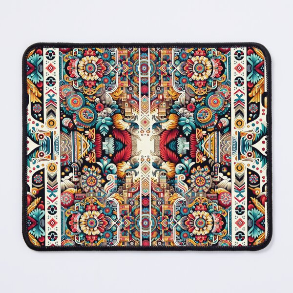 Item preview, Peruvian Vibrancy: Symmetrical Floral Tapestry designed and sold by ARVA-Digital.