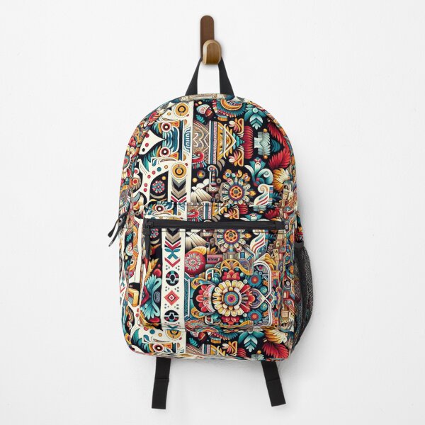 Item preview, Peruvian Vibrancy: Symmetrical Floral Tapestry designed and sold by ARVA-Digital.