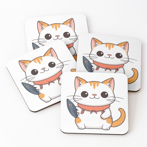 Item preview, Cat with toy fish designed and sold by MamikonarsRB.