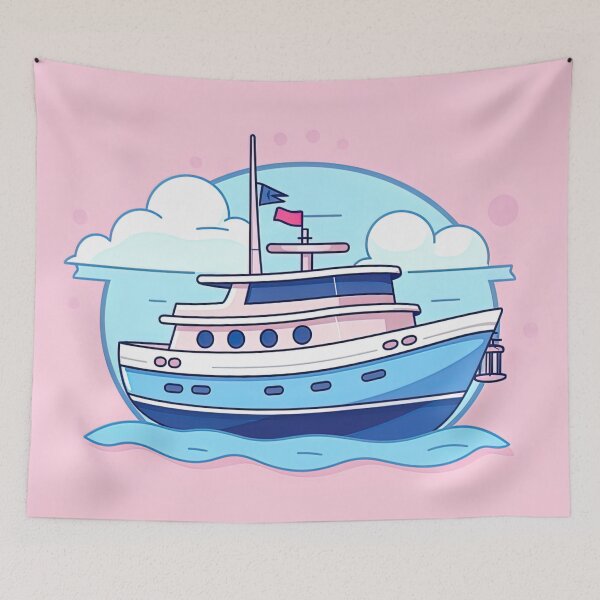 Item preview, Yacht | cute style designed and sold by ComicsFactory.