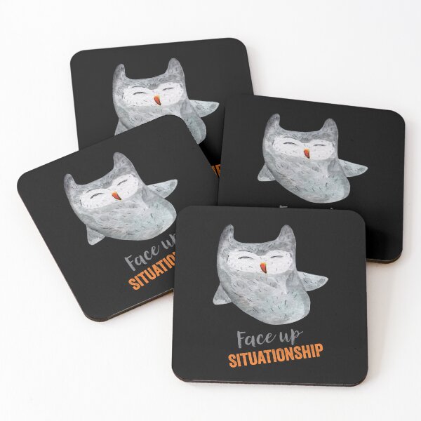 Item preview, Face Up Situationship – Funny Owl With Wise Inscription designed and sold by PavoPlumaA.