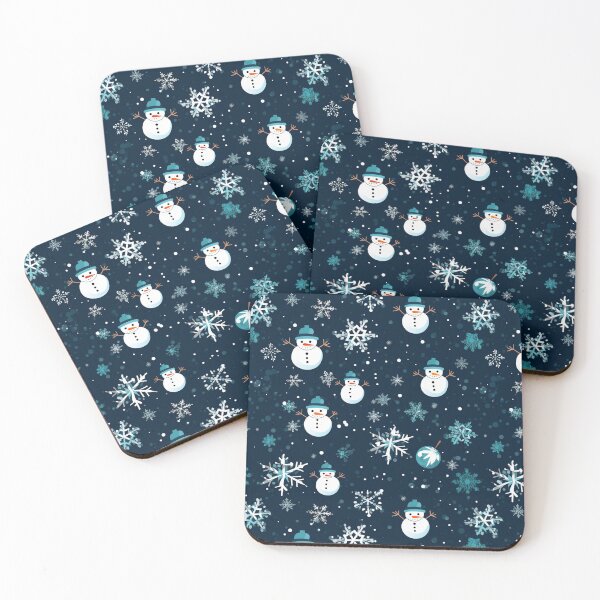 Item preview, Snow flake and snowman winter seamless pattern designed and sold by mliotard.