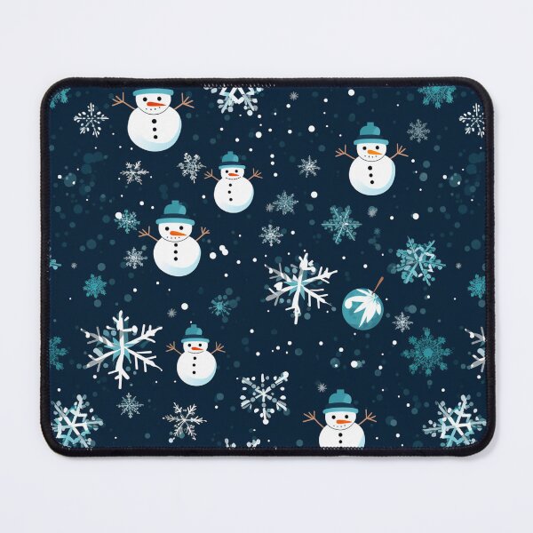 Item preview, Snow flake and snowman winter seamless pattern designed and sold by mliotard.
