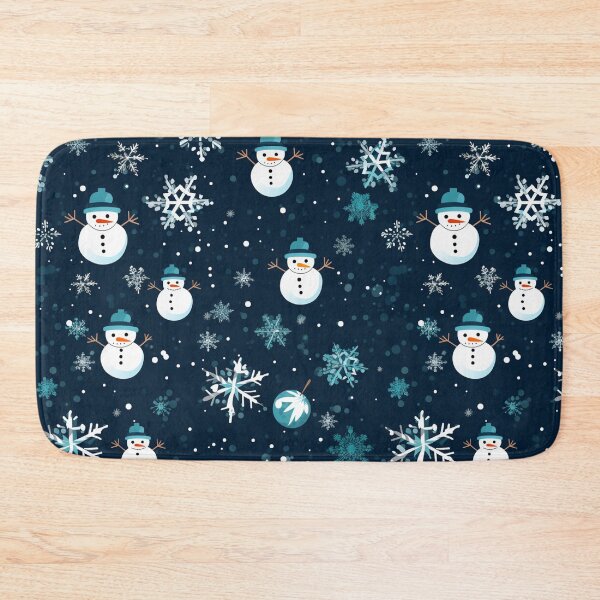Item preview, Snow flake and snowman winter seamless pattern designed and sold by mliotard.