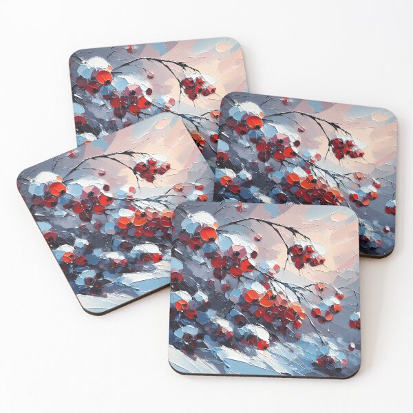 Item preview, Red Berries In Snow designed and sold by Visual Nomad Club.