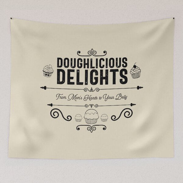 Item preview, Doughlicious Delights, From Mom's Hands to Your Belly - Bakery, Pastry, and Cupcake Lovers (Black Design) designed and sold by Spiprinto.