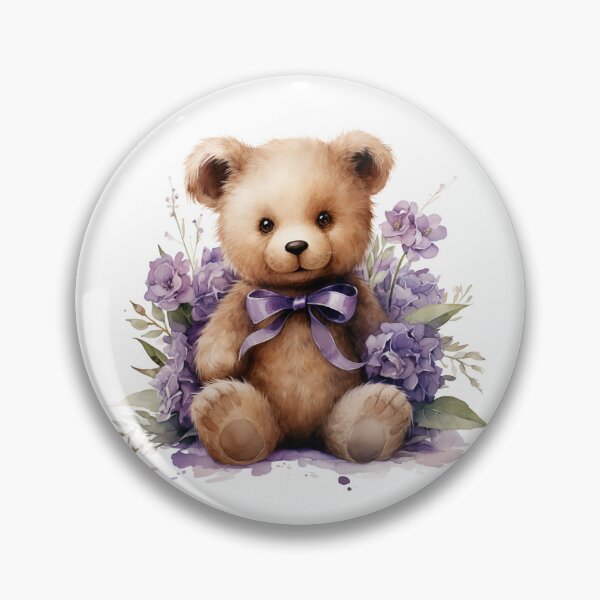Item preview, Teddy Bear With Levantine Floral designed and sold by PrimeDesignShop.