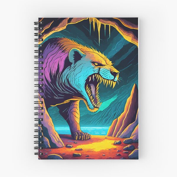 Item preview, synthwave prehistoric sabretooth cat designed and sold by J-Brezy.