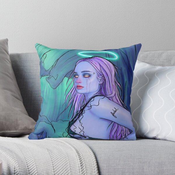 Kim Petras Faded Throw Pillow
