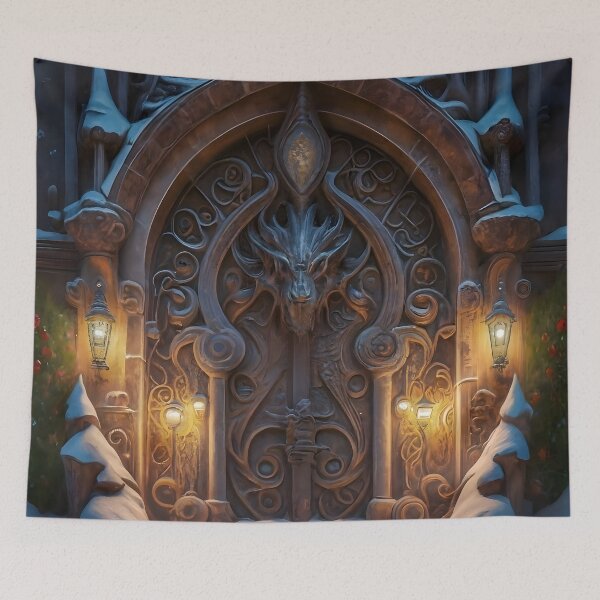 Item preview, Christmas Lights And Gargoyle Dragon Doorway designed and sold by DragonRealms.