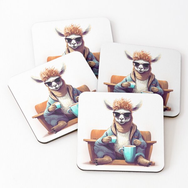 Item preview, Hipster Llama Coffee Break designed and sold by Art Genix.